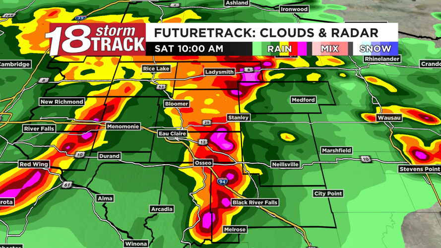 Rounds of showers and storms bring chances for heavy rain and severe ...