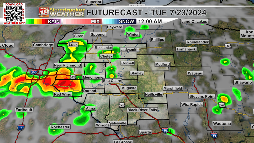 A humid start to the week with scattered pop-up showers and ...