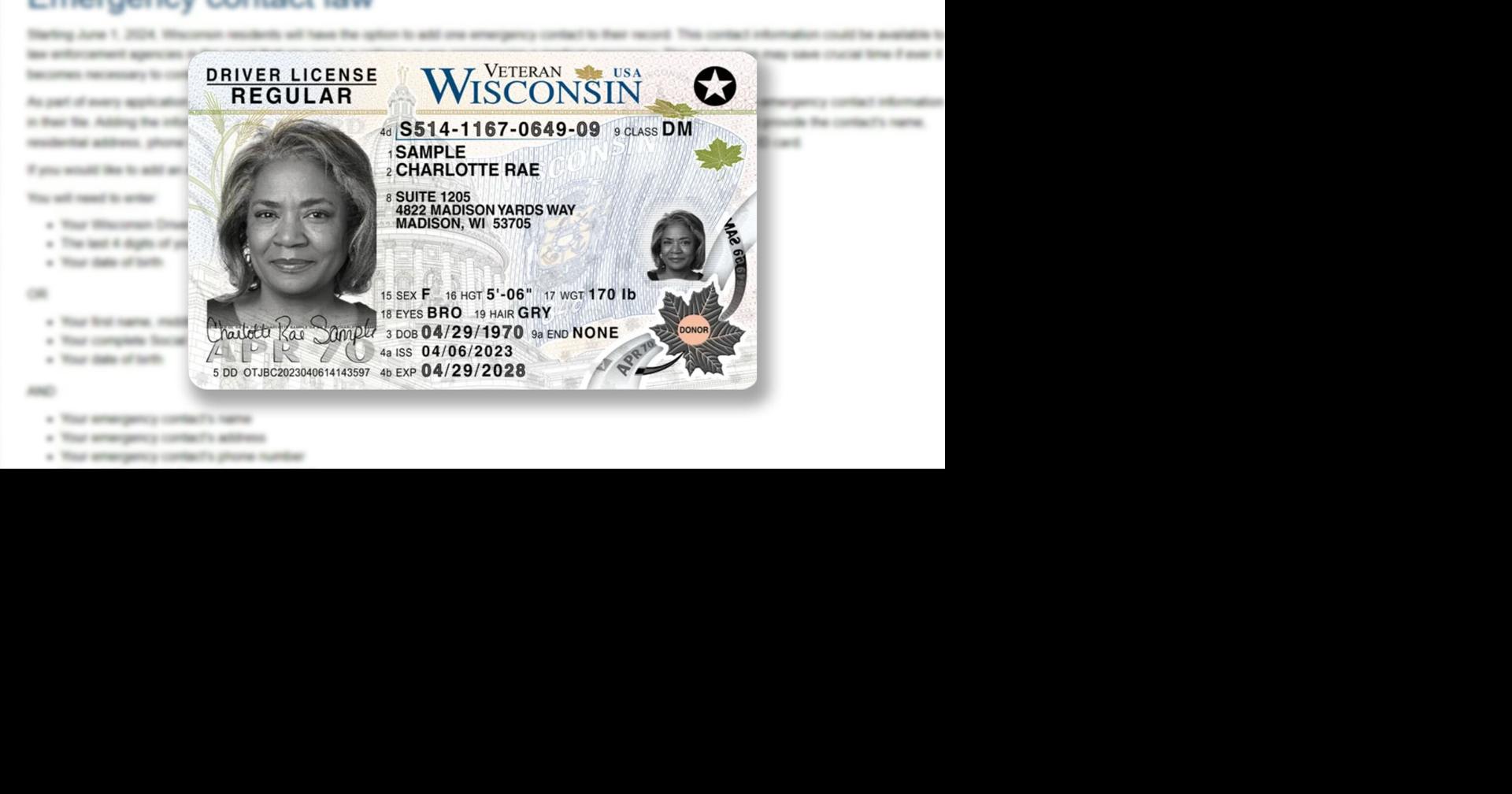 WisDOT adds emergency contact to driver's licenses | News | wqow.com