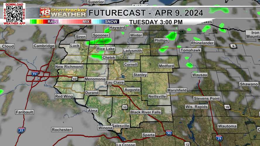 Milder weather expected going forward with a few rain chances sprinkled ...