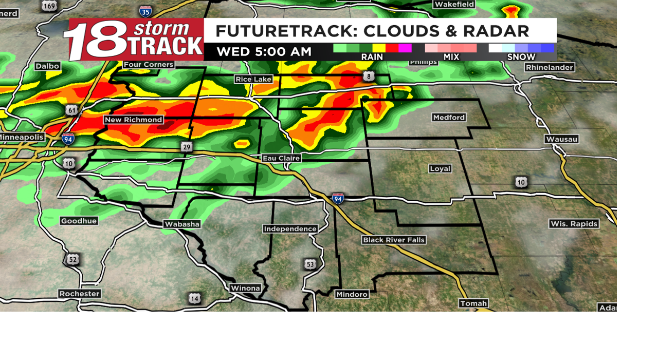 A mostly dry Tuesday before our next potential for heavy rain on Wednesday