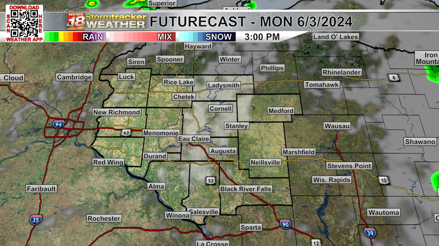 Humid with periods of showers and thunderstorms to begin the week ...