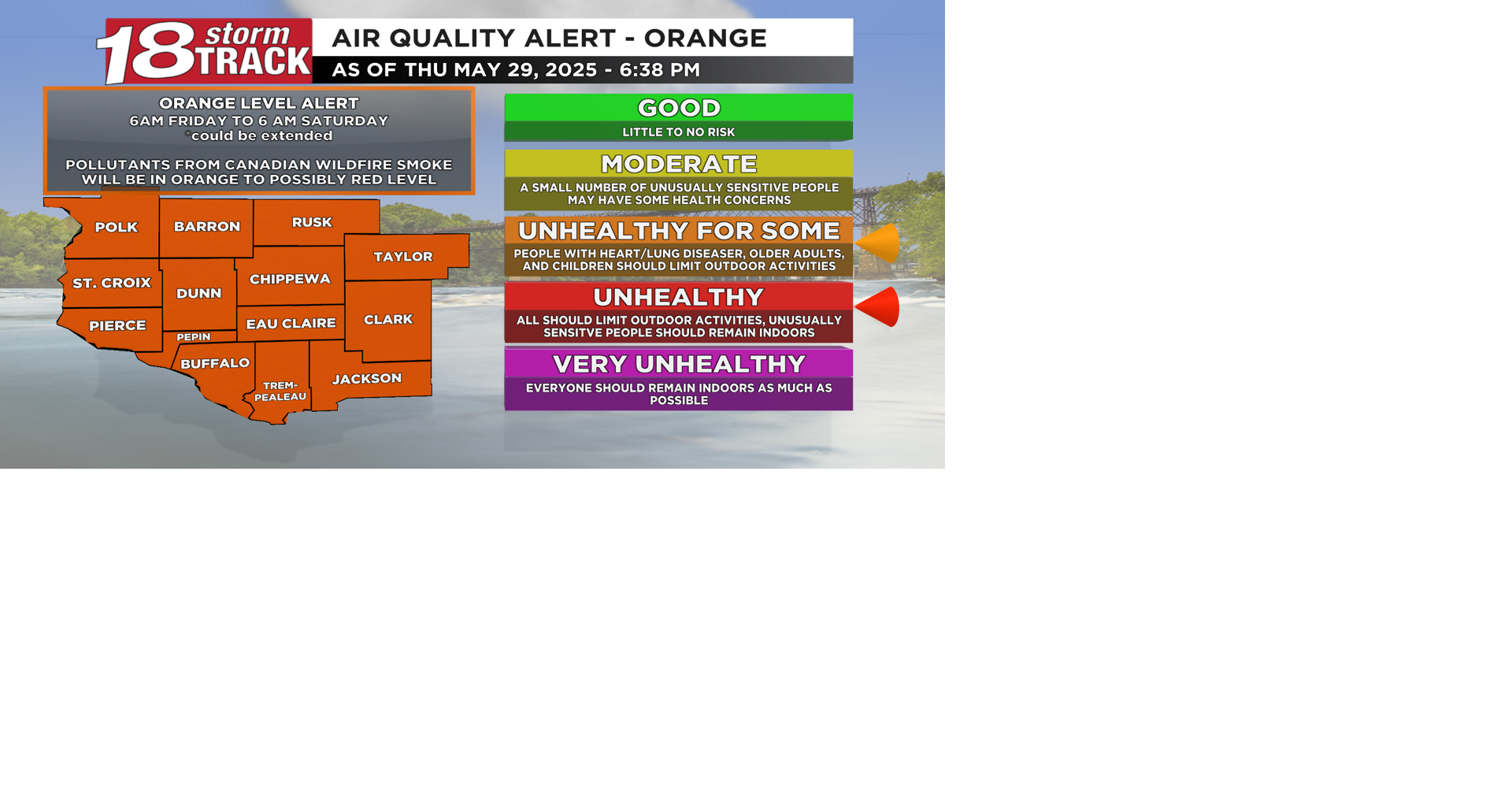 Air Quality Alert: Canadian wildfire smoke causes lower air quality ...