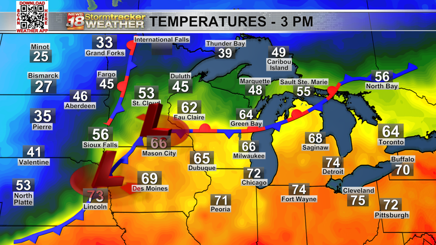 Temperatures falling off as we see the end to rain | Top Stories | wqow.com