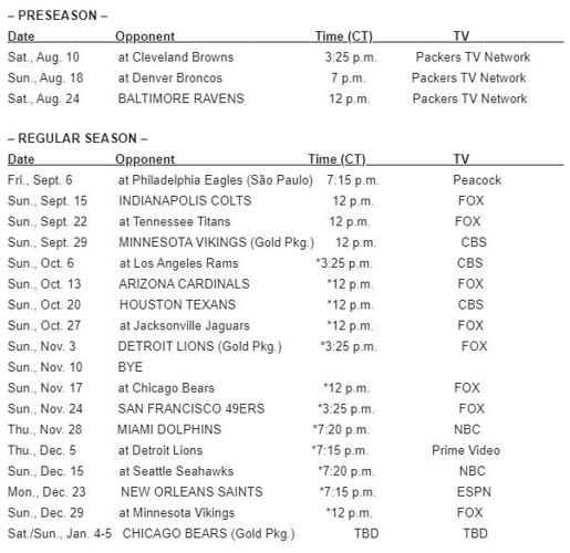 Packers' 2024 schedule announced | Pro Sports | wqow.com