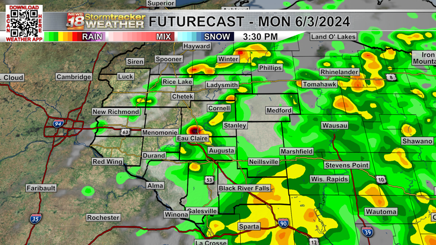 Humid with periods of showers and thunderstorms to begin the week ...