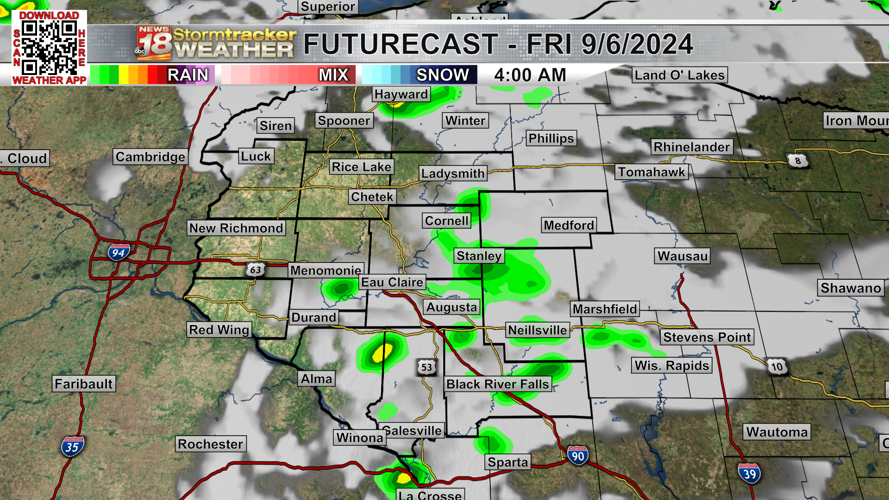 A cool Friday with highs in the mid 60s and chances for isolated to ...