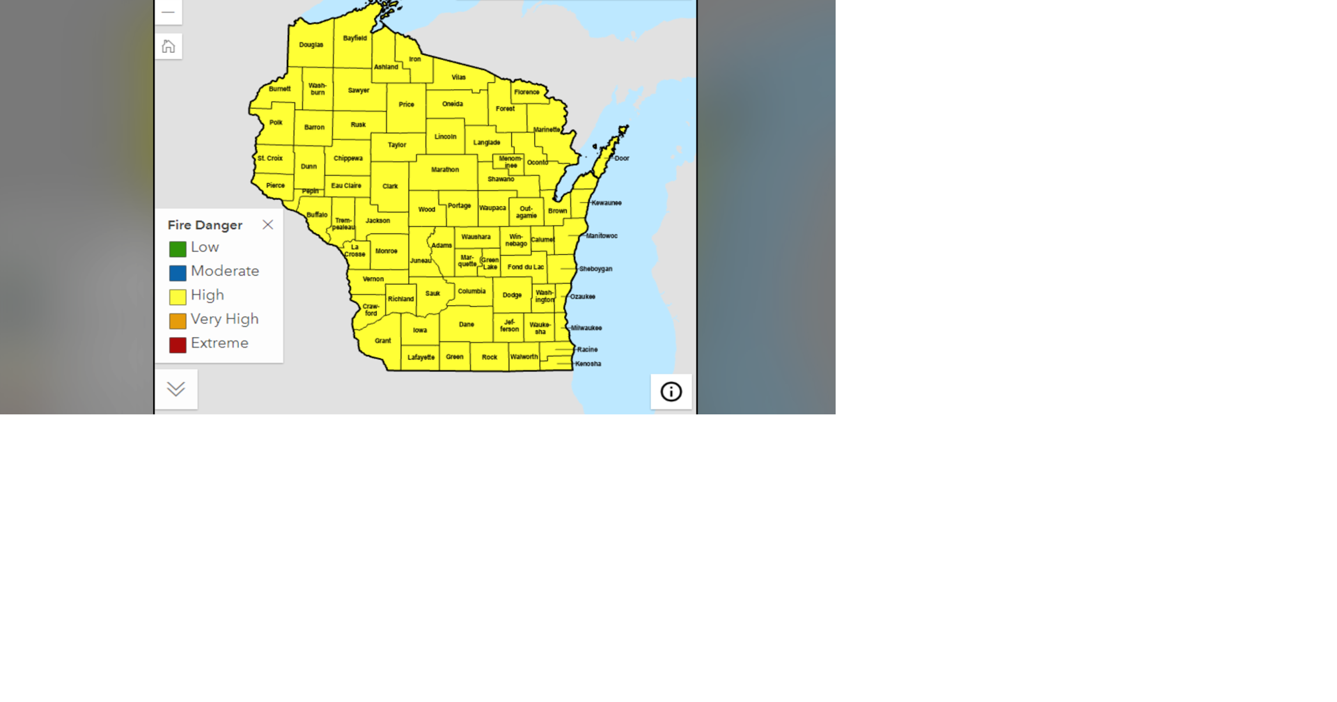 Fire danger high across Wisconsin | Wisconsin News | wqow.com