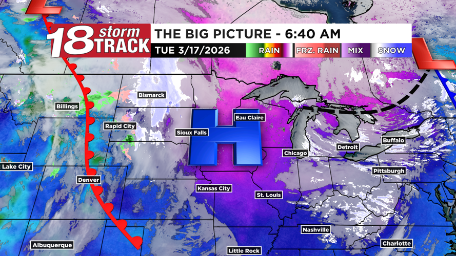 St. Patrick's Day to start dry with sunshine and end with snow showers ...