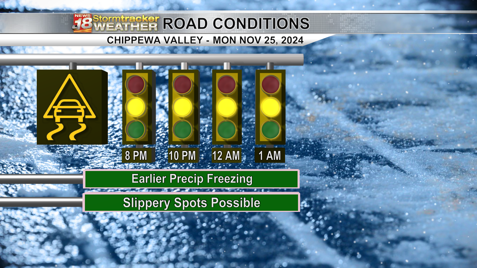 Temperatures Dipping Below Freezing Giving Way To Slippery Stretches ...