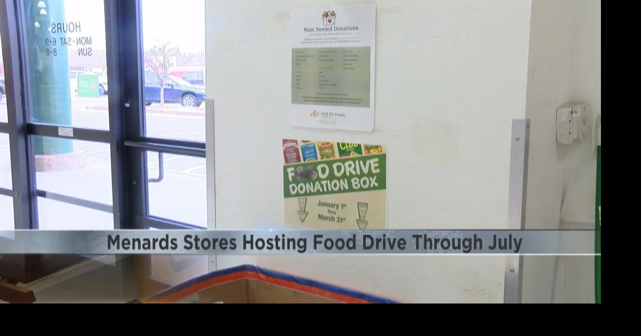 Menards to serve as drop site for local food pantries through June, July