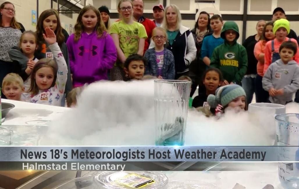 Bright sunny faces were seen at Halmstad Elementary s Weather