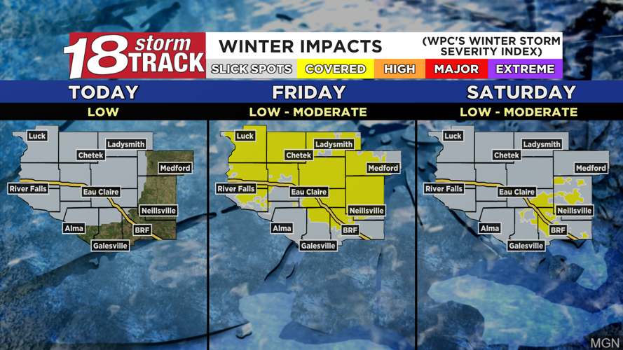 Clipper system to bring periods of scattered snow showers to the area ...