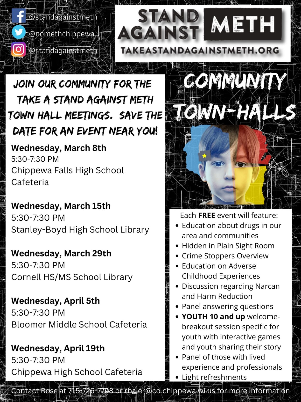 Chippewa County to host town hall meetings to educate youth and adults  about meth | Chippewa Valley News | wqow.com