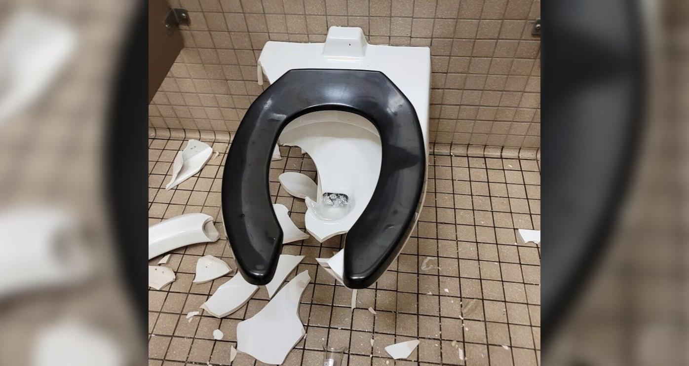 Broken Toilet Phoenix Park | | wqow.com