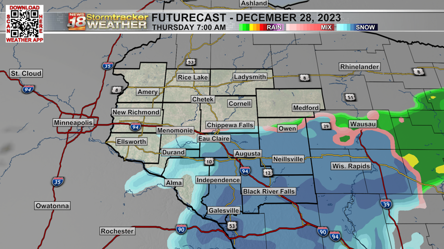 A pleasant Wednesday ahead; tracking some light rain and snow showers ...