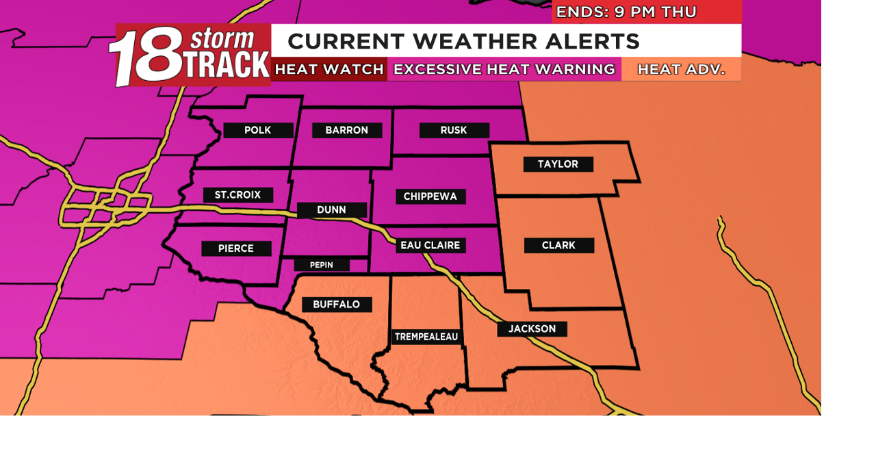 Dangerous heat remains in the area over the next couple of days; Still hot through the weekend