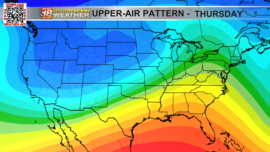 Cooler temps after potential record breaking highs early in the week ...