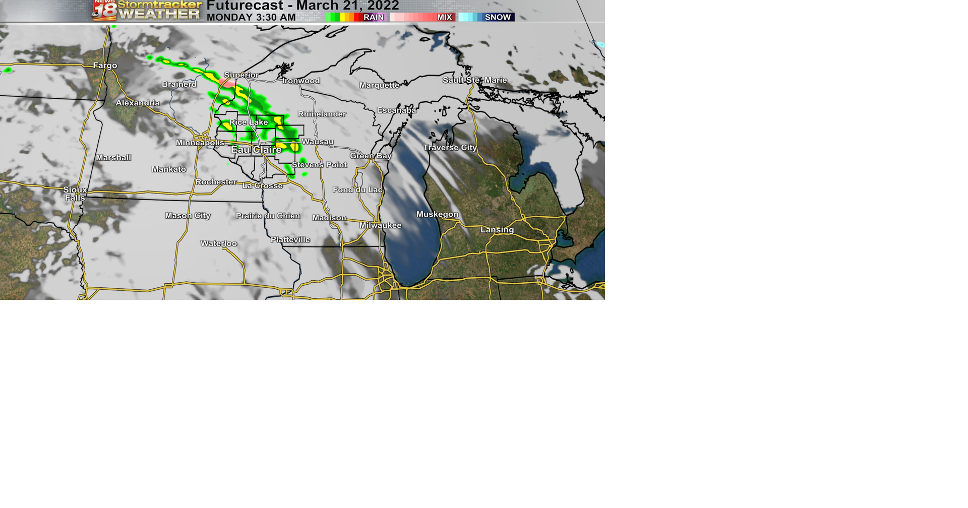 A warm day with a few rain chances to start the work week | 18 Storm ...