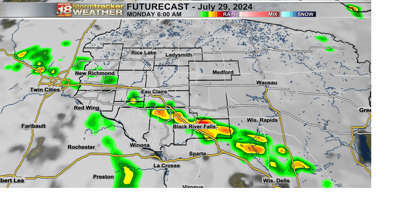 High temps and rain chances scattered throughout our extended forecast ...