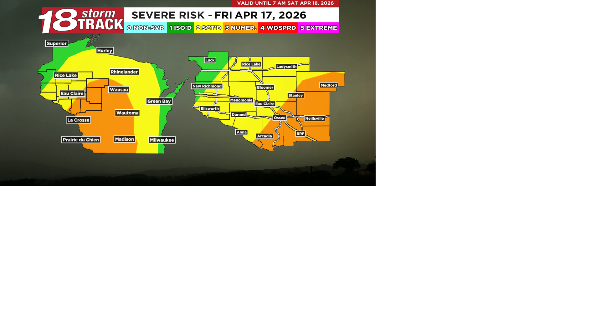 A pleasant and warm Thursday ahead; tracking the threat for strong to ...