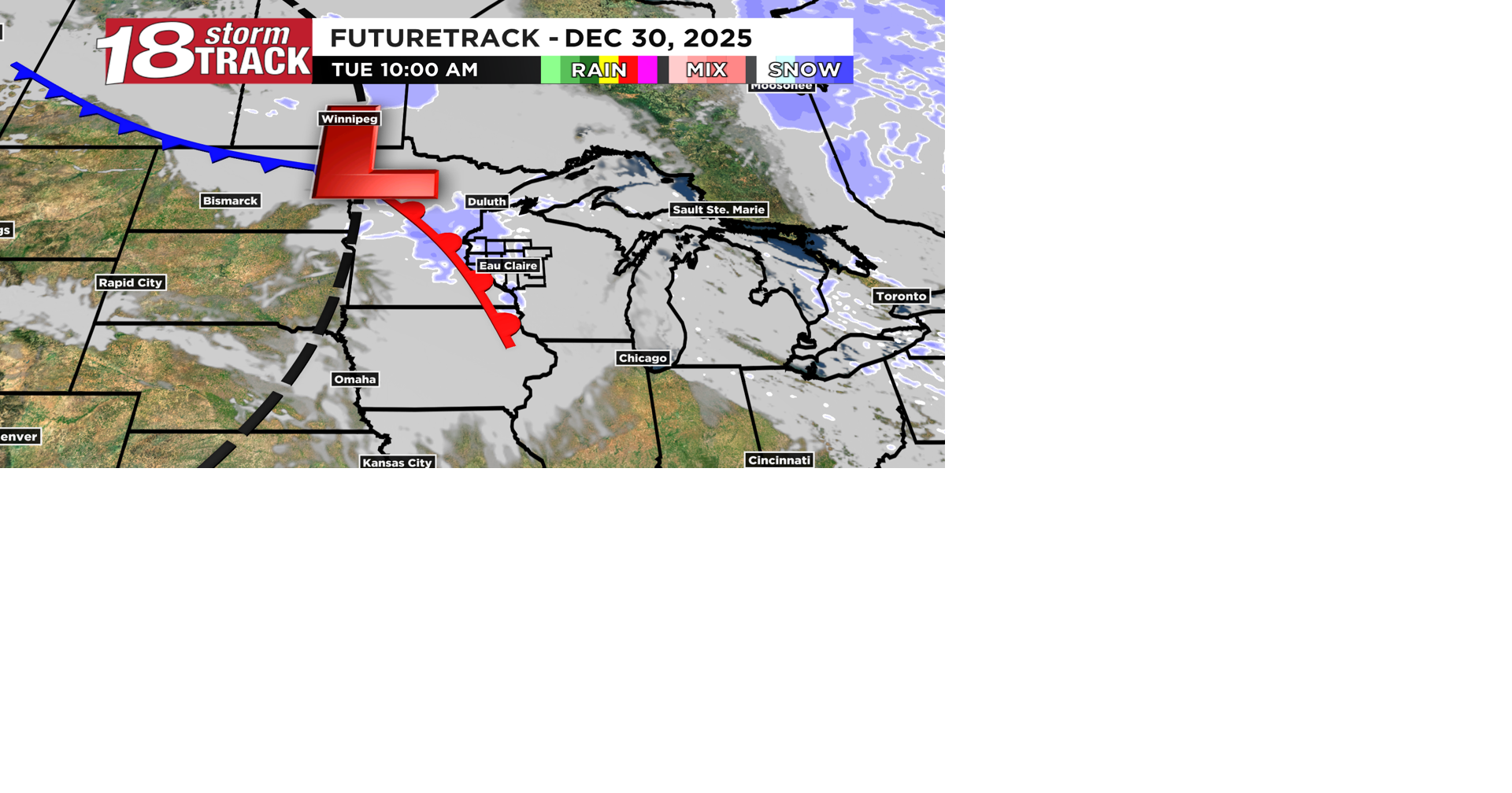 Clipper system to bring two rounds of light snow to the area to end ...