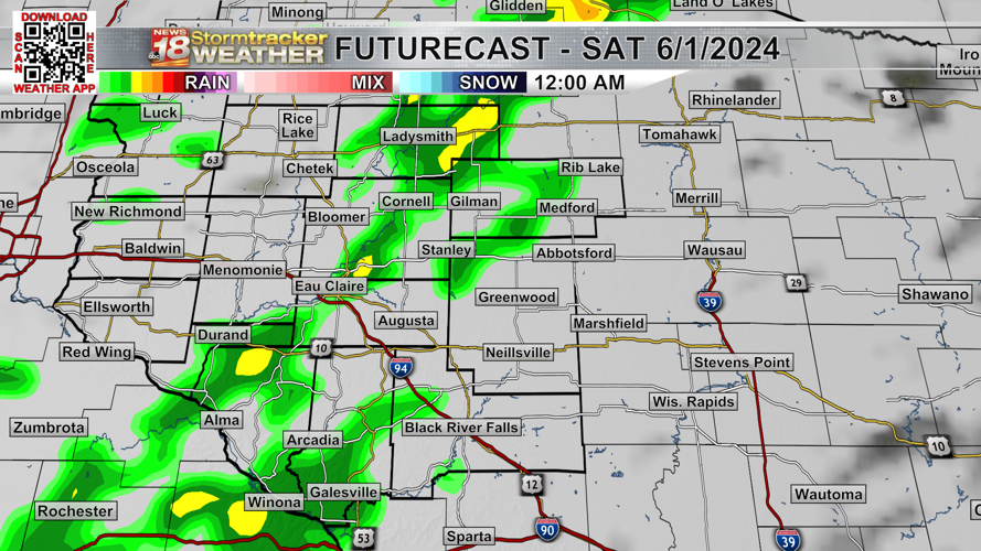 Scattered shower and storm chances return tomorrow, humidity increases ...