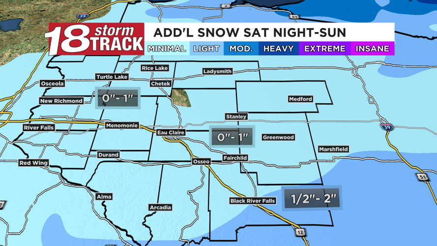 Another round of snow possible Saturday night into Sunday morning ...
