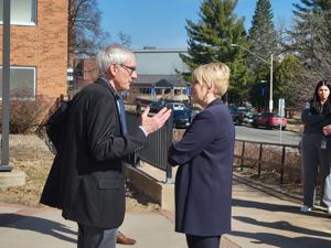 Gov. Evers tours proposed renovations at UW-Stout