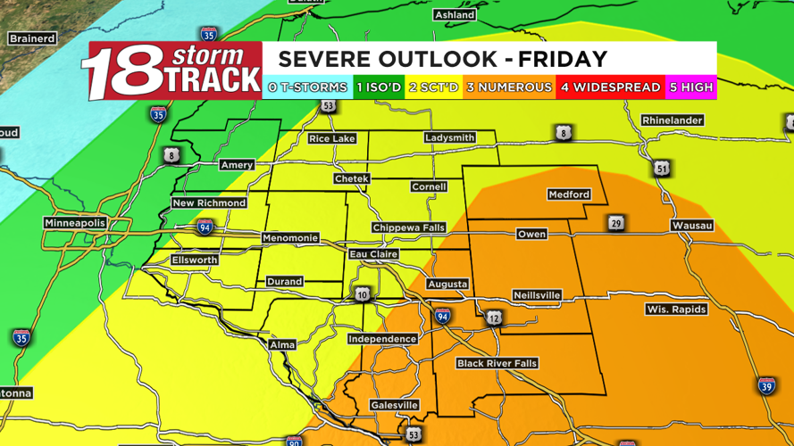 Strong to severe storms possible Friday afternoon and evening | Top ...