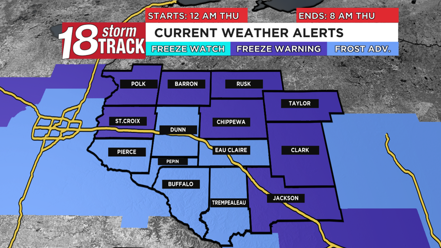 Thursday morning frost and a freeze with a slight chance of rain | Top ...