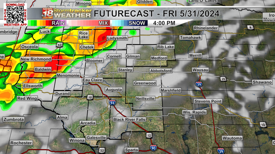 Scattered shower and storm chances return tomorrow, humidity increases ...