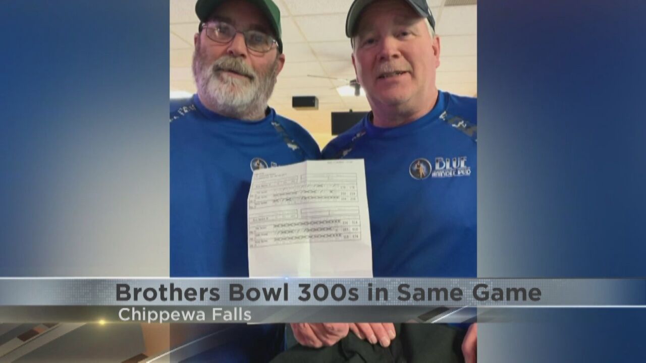 Brothers bowl 300s in same game