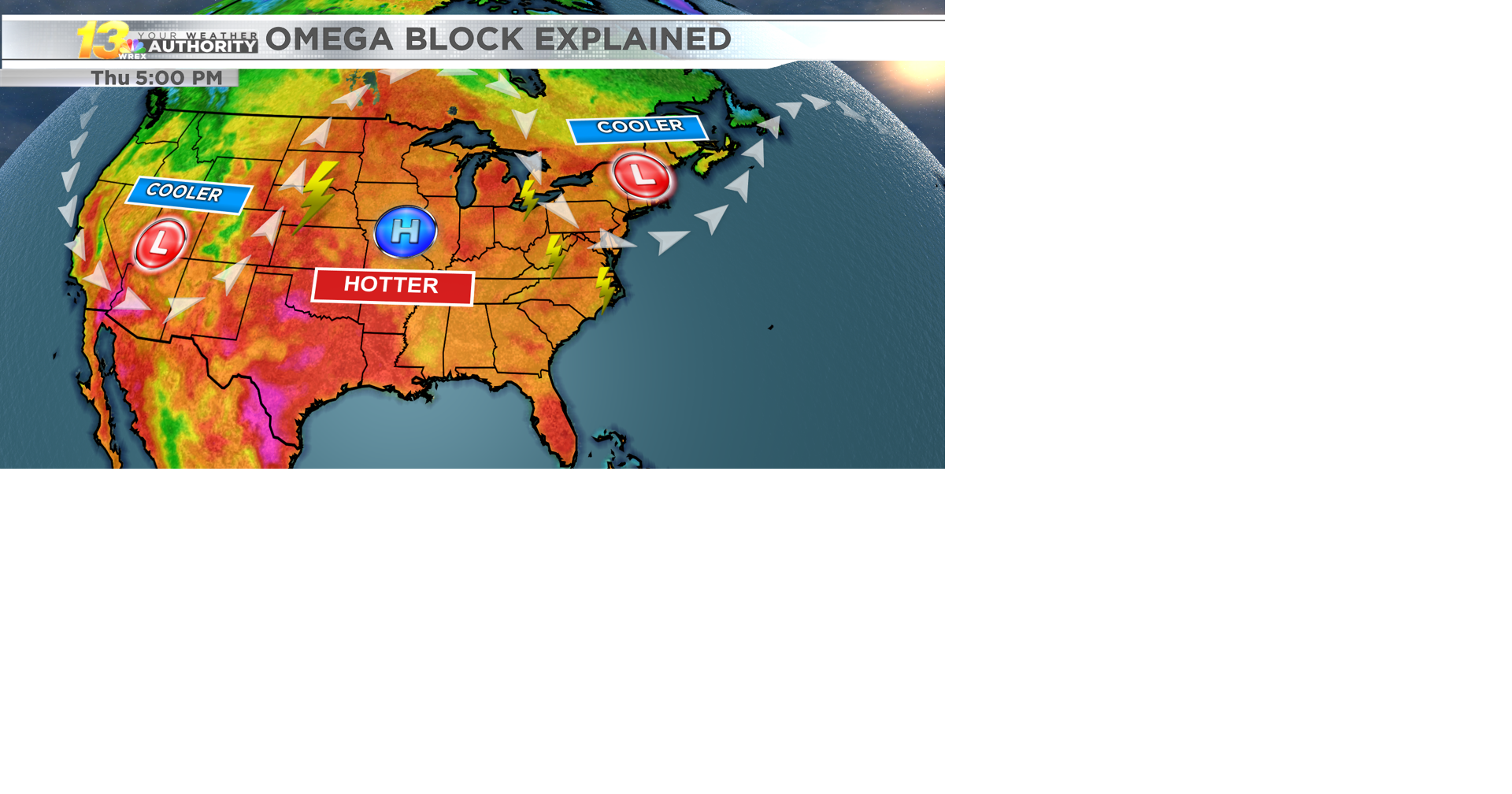 Heat continues to build as omega blocking pattern holds strong