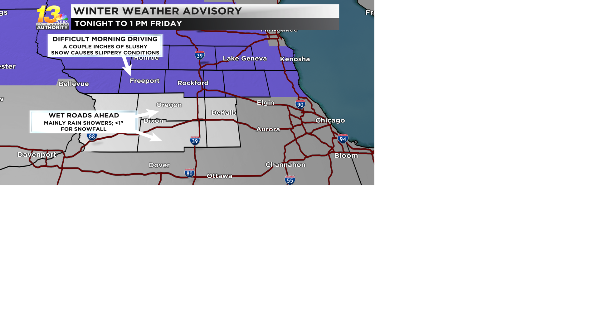 Winter Weather Advisory issued for slushy snow during Friday morning
