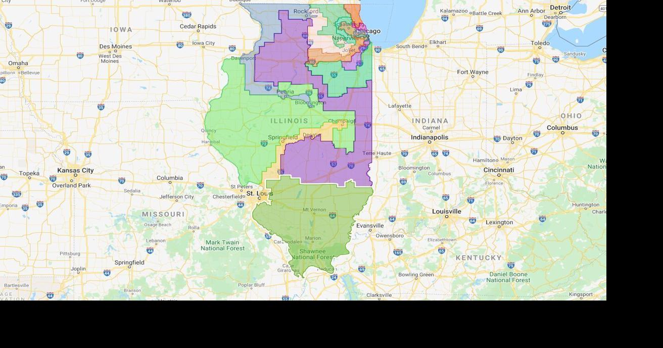 Political Map Of Illinois Illinois Democrats Reveal Proposed New Congressional Maps | Politics |  Wrex.com