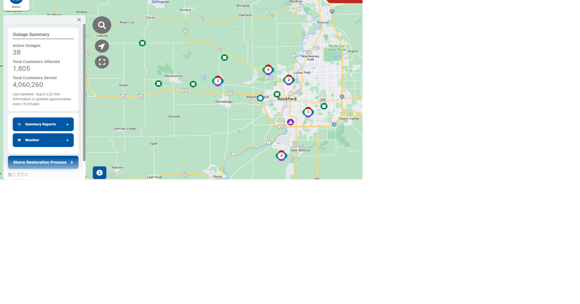 ComEd Outage Map