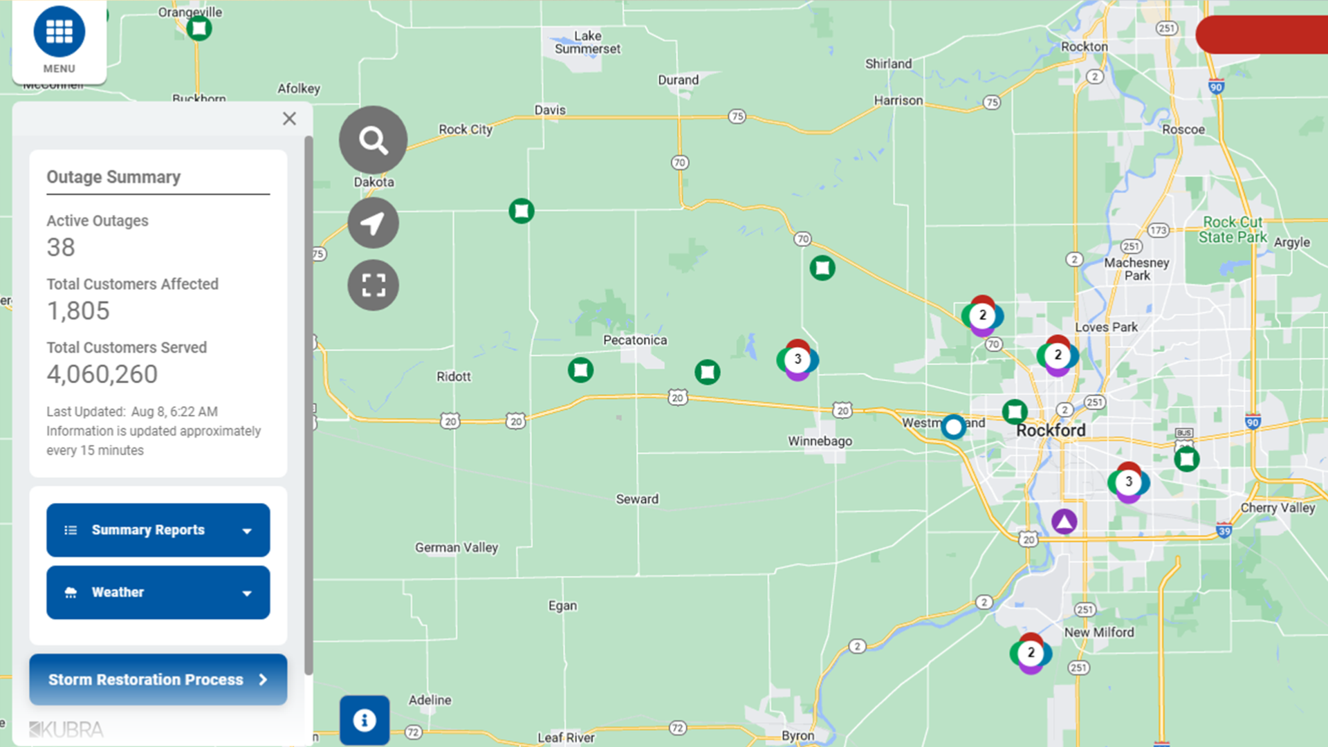 ComEd Outage Map   wrex.com