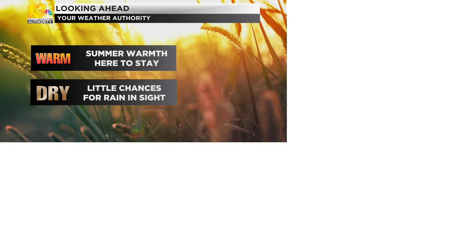 Summer weather sticks around for a while Weather