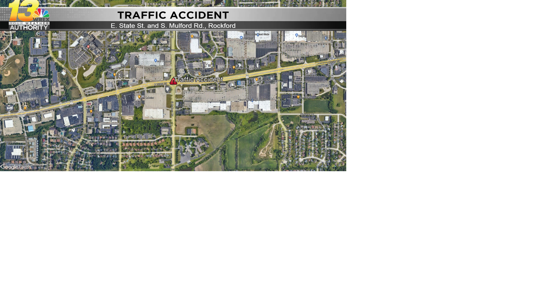 Rockford Police respond to accident, close lanes at E. State St