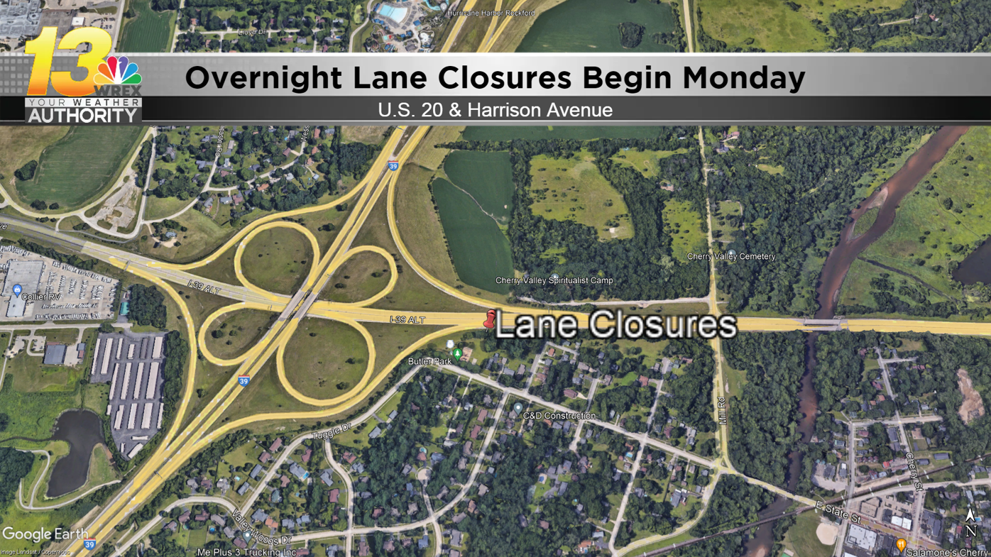 Overnight lane closures scheduled for Harrison Avenue and US