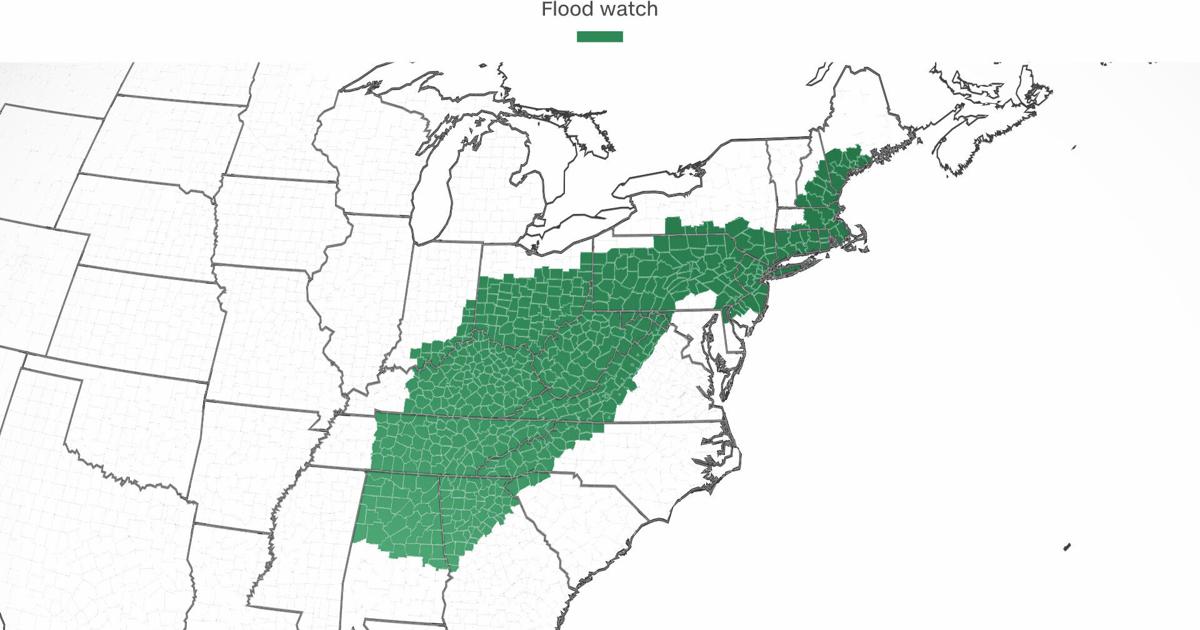 More than 80 million people are under flood protection today, from Alabama to Maine |  meteorology