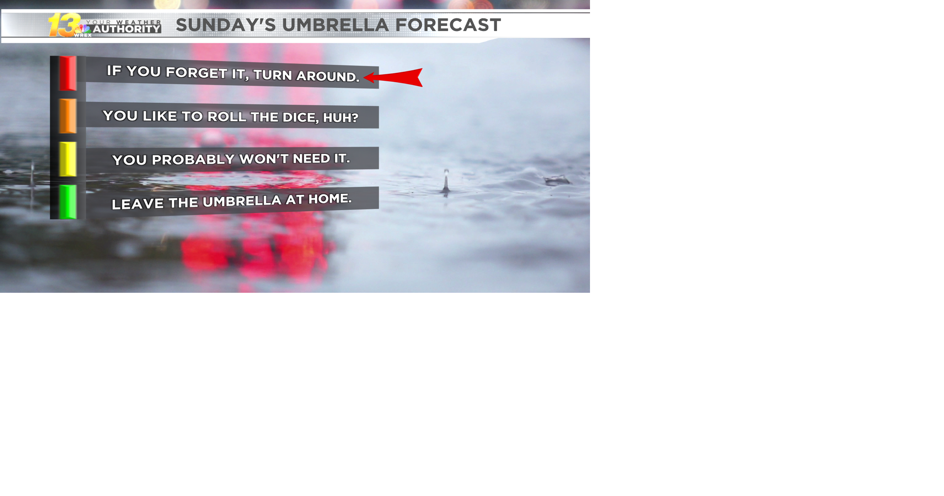 What If an Umbrella Warns You about Bad Weather Forecasts