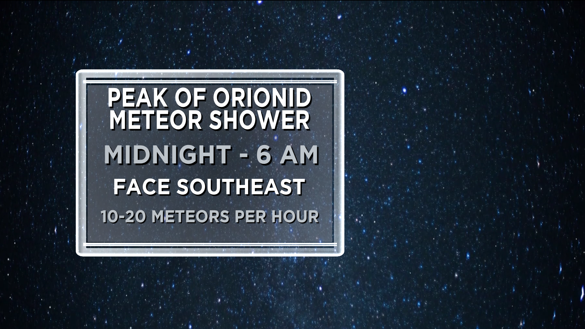 The Annual Orionid Meteor Shower Peaks This Week | Top Stories | Wrex.com