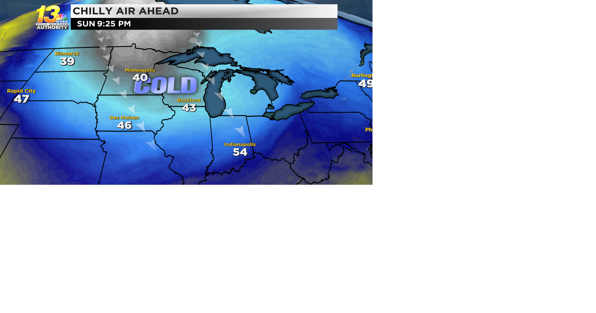Chilly start to the end of the week leads to a cold week next week ...