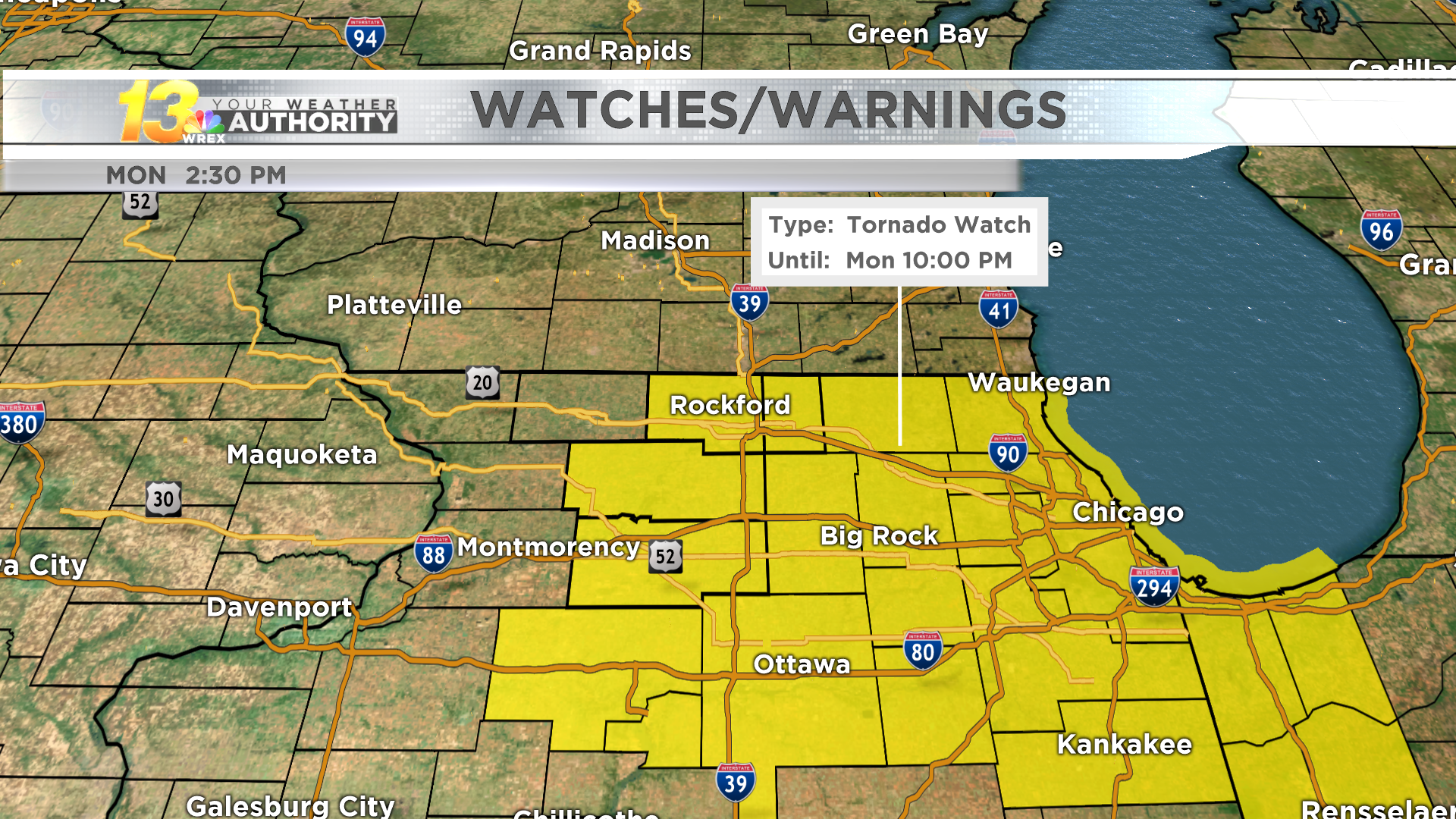 Tornado Watch cancelled as severe threats exit on Monday ...