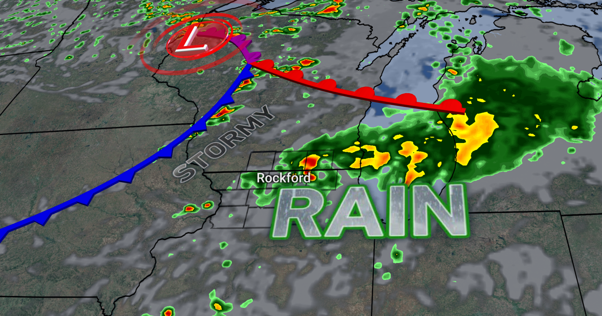 Showers and a few storms Wednesday
