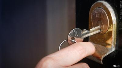 Key in lock apartment generic
