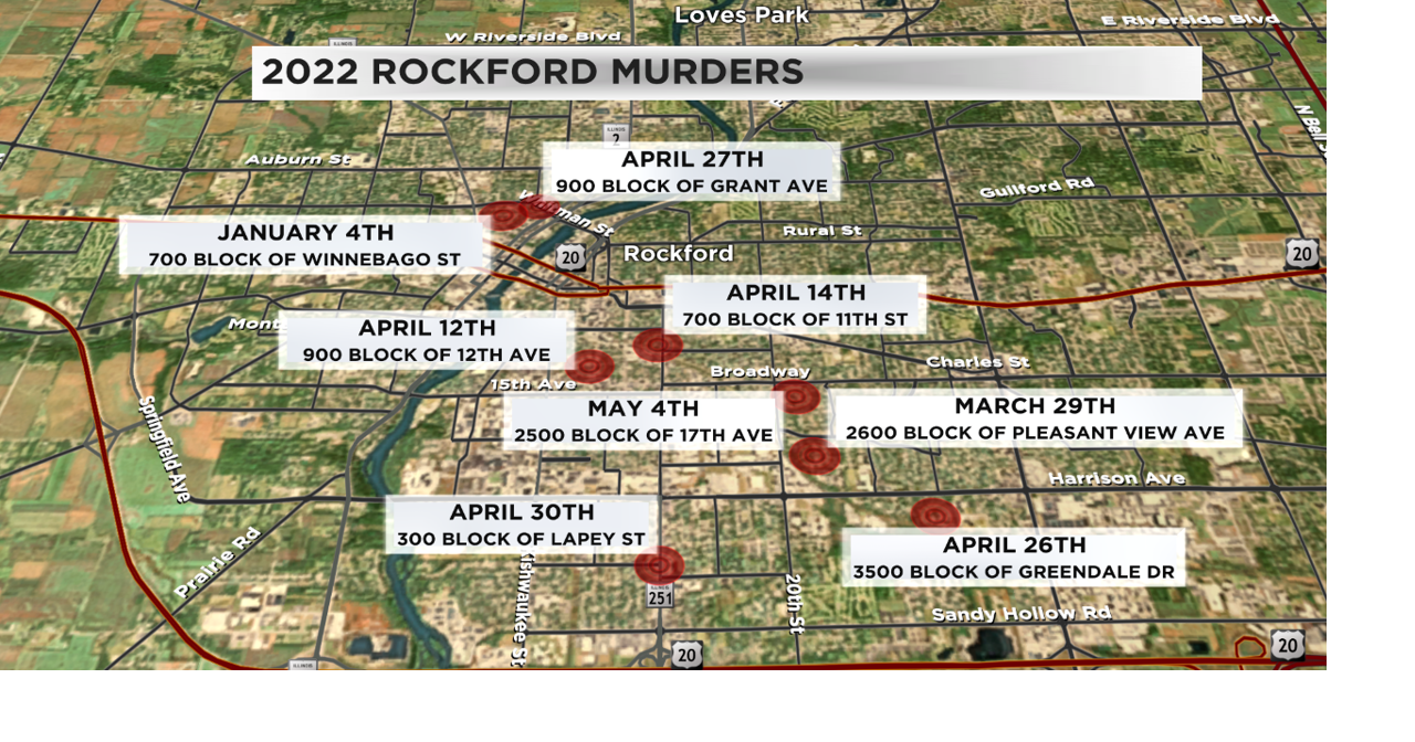 2022 Rockford Murders Map