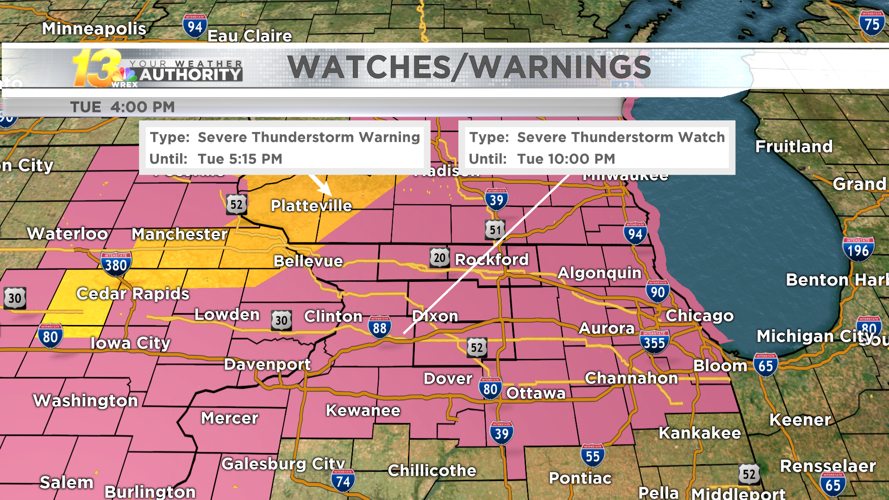 SEVERE THUNDERSTORM WATCH is effect until 10 p.m. for ...